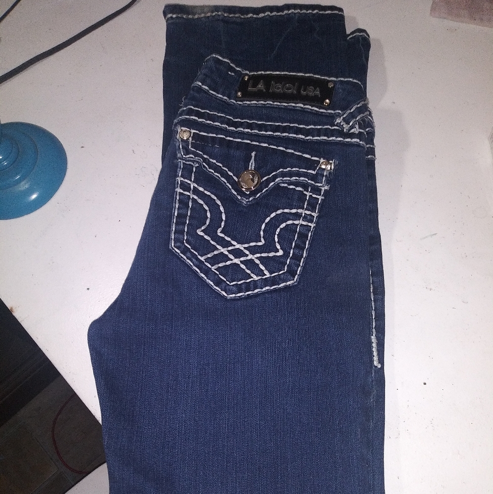 LA Idol slim fit boot cut Dbl stitched